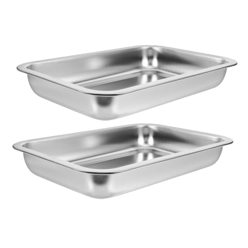Toddmomy 2st Katzentoilette Aus Edelstahl Katzenspielzeug Katzenminze -Tracker- Katzennapf Erhöht Käfig Katzentoilette Katzenfutter Automatisch Abs Silver Rostfreier Stahl von Toddmomy