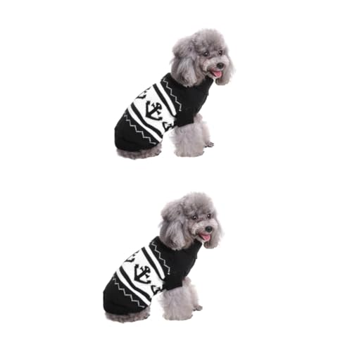 Toddmomy 2St Rollkragenpullover für Haustiere Weihnachts hundepullover hundekostüm kleine hundekleidung Kuchendeckel überqueren Kleider Kleiner Hundepullover Weihnachtswelpenkleidung Chef von Toddmomy