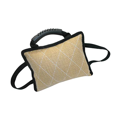 Toddmomy Haustier-beißkissen 3 Griffe Jute-Material Vielseitiges Trainingsgerät Für Hunde Jeden Alters von Toddmomy
