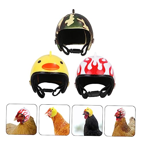 Toddmomy 3 STÜCKE Hühnerhelm Lustiger Schutzhelm für Haustiere Verstellbar Sicher und Bequem für Hühner und Vögel für Outdoor Aktivitäten Gelb Flamme Tarnmuster Toddmomy 3 STÜCKE Hühnerhelm Lustiger Schutzhelm für Haustiere Verstellbar Sicher und Bequem für Hühner und Vögel für Outdoor Aktivitäten Gelb Flamme Tarnmuster von Toddmomy