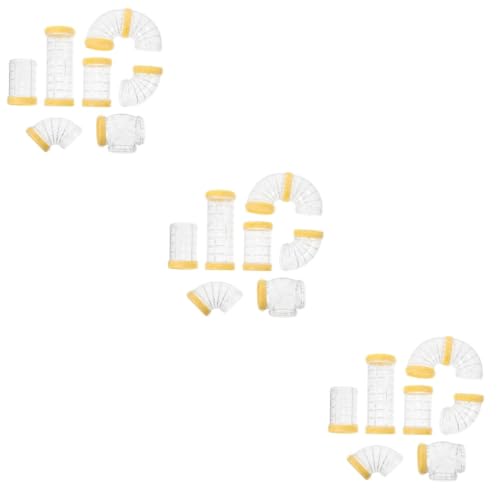Toddmomy 3 Sätze Hamster Röhren Set Teiliges DIY Tunnel Käfig Zubehör aus Einfach zu Reinigen Flexibel Kombinierbar Montierbar für Außengehege und Sicheres Kleiner Nagetiere von Toddmomy