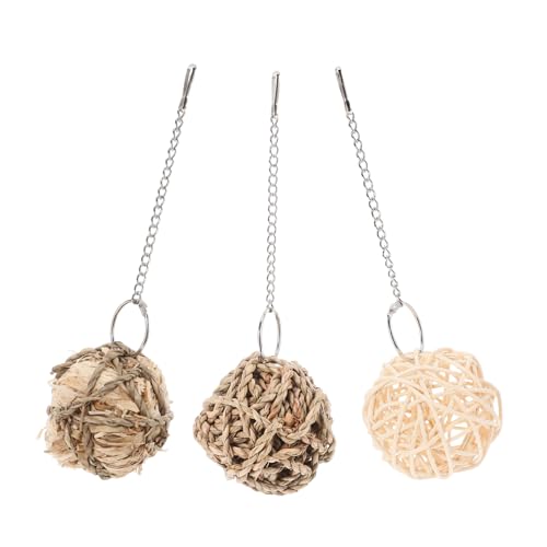 Toddmomy 3stücke Teiliges Papagei Kauspielzeug Set Aus Rattan Für Vögel Sicheres Und Strapazierfähiges Spielzeug Beakpflege Für Wellensittiche Hamster Und Kaninchen von Toddmomy