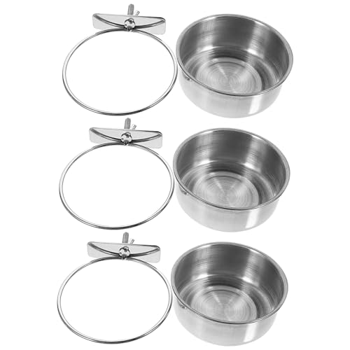 Toddmomy 3 Stück Papageienfutterbecher Papageien-Fütterungsbecher Vogelfutterschale Tasse vogelfutterspender vogelfutterhäuschen Futterbecken für Vögel Vogelwasserfuttermittel für Käfig von Toddmomy