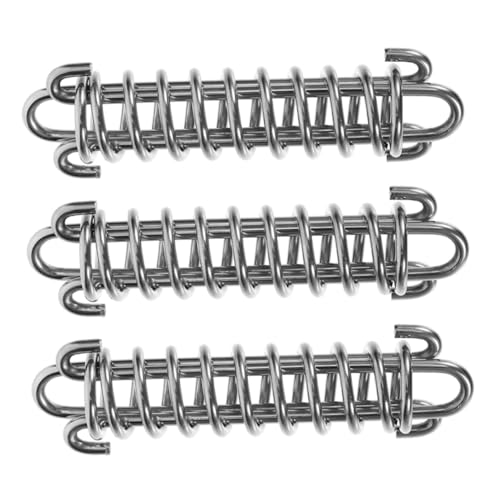 Toddmomy 3 Stück Zugfeder für Hundeleine aus Edelstahl Stoßdämpfende mit Zugkraft Langlebiger für Mittlere und Große Hunde für Outdoor Training und Camping von Toddmomy