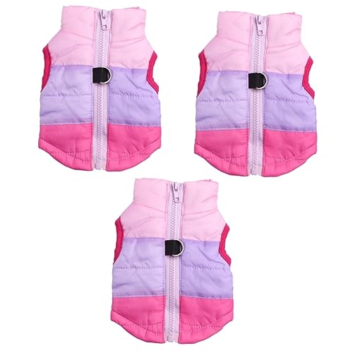 Toddmomy 3St Bekleidung Winterkostüm Hundebarriere für Autos klare Tragetasche Hundekleidung Muskelshirt Kleider Mäntel Tanktops Warmer Haustiermantel Haustierzubehör Jacke Weste von Toddmomy