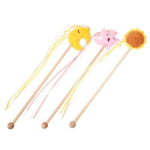 Toddmomy 3stücke Teiliges Interaktives Katzenspielzeug Teaser-Stick Für Katzen Und Kätzchen Zahnreinigung Spielspaß Zufällige Designs Moon Sunflower Toddmomy 3stücke Teiliges Interaktives Katzenspielzeug Teaser-Stick Für Katzen Und Kätzchen Zahnreinigung Spielspaß Zufällige Designs Moon Sunflower von Toddmomy