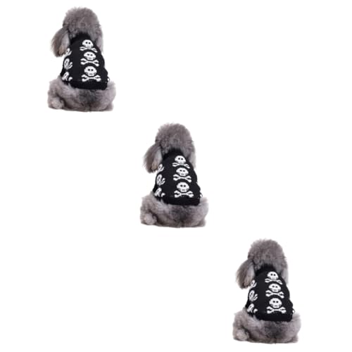 Toddmomy 3St Haustier-Partykostüm Hunde schal hundemantel hundekostüme Air-Stone-Hydrokultur xs-Größe Weihnachtspullover Kleider Hundekleidung Haustierkleidung Herbst und Winter Knochen von Toddmomy