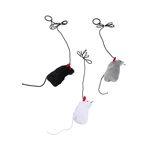 Toddmomy 3stücke Interaktives Katzenspielzeug Mit Quietschfunktion Plüschmaus-Form Zum Necken Und Spielen Für Zuhause Langlebig Und Sicher von Toddmomy