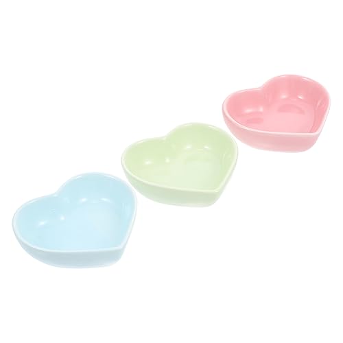 Toddmomy 3Stücke Keramische Hamster Feeder Schalen Herzförmige Futter und Wasserschalen für Kleine Haustiere Waschbare Futterbehälter und Pet Supplies von Toddmomy
