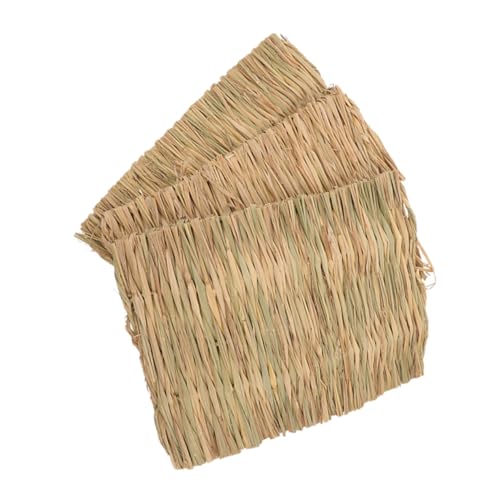 Toddmomy 3Stücke Seegras Matte für Kleintiere Langlebige und Natürliche Einstreu für Hamster und Nager Vielseitig Einsetzbar als Schlaf und Kauspielzeug und Tragbar von Toddmomy