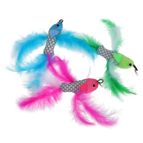 Toddmomy 3Stücke Teiliges Katzenspielzeug Interaktive Katzenangel mit Fischform Plüsch Katzenspielzeug für Spielspaß und Bewegung Aktivität Toddmomy 3Stücke Teiliges Katzenspielzeug Interaktive Katzenangel mit Fischform Plüsch Katzenspielzeug für Spielspaß und Bewegung Aktivität von Toddmomy