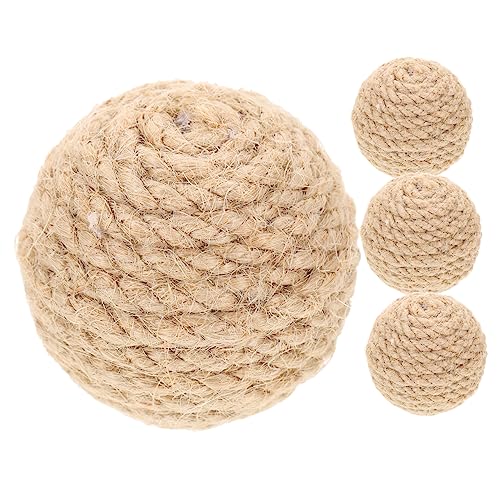 Toddmomy 4stücke Interaktive Jute-kratzbälle Für Katzen Indoor-katzenspielzeug Kratzinstinkte Für Gesunde Krallen Für Kätzchen Und Erwachsene Katzen von Toddmomy