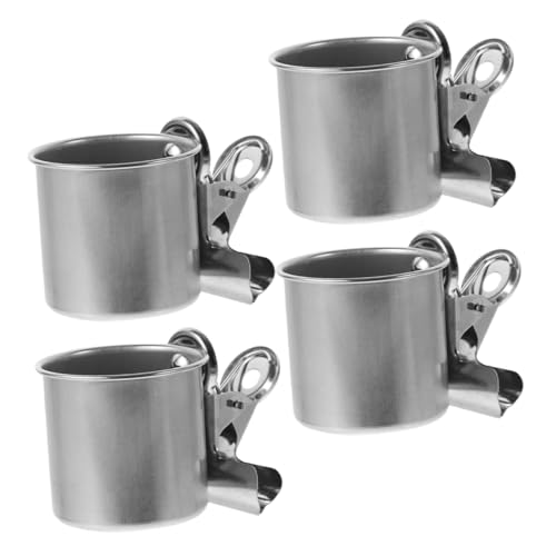 Toddmomy 4 Stück Futternapf Vogelkäfig Teiliges mit Stabilem Clip Vielseitig für Futter und Wasser Einfach zu Reinigen Sicher Befestigt für Papageien Sittiche und Kleine Vögel von Toddmomy