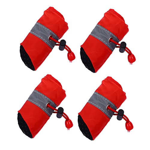 Toddmomy 4 Stück Hundeschuhe Für Hunde Für Den Winter Zehenschutz Für Kleine Welpen rutschfest Weihnachten Traktion Fußabdeckungen Booties Schutz Für Welpen Spark Indoor Schuhe von Toddmomy