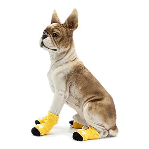Toddmomy 4 Stück Hundesocken Antirutsch Baumwollsocken für Kleine Hunde Schutz für Pfoten für und Außenbereiche rutschfest und Bequem S von Toddmomy