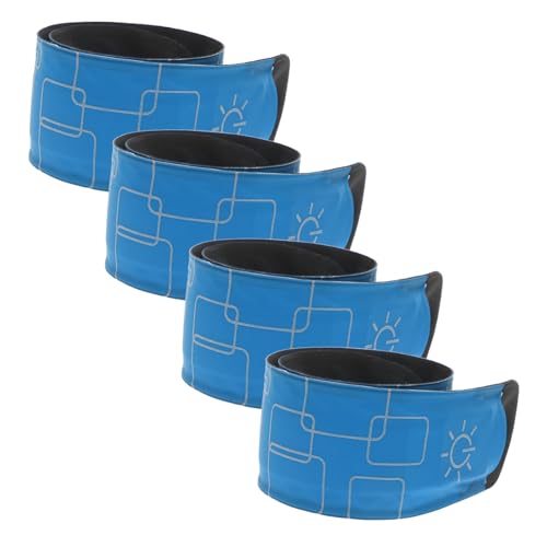 Toddmomy 4 Stück Led-Pferde-knöchelriemen Reflektierender Bandriemen Wanderwesten Für Bei Nacht Reflektierende Riemen Zum Gehen Laufzubehör Laufgürtel Für Damen Sky-Blue Stoff von Toddmomy