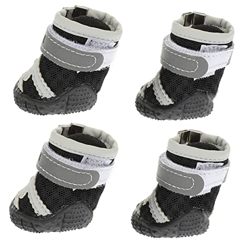 Toddmomy 4 Stück Pet Net Schuhe Kleiner Hundeschuh Hund Füße Schutz Pfote Haustier Gehen Mesh-Schuhe Für Hunde Beschützer Hundeschuhe Für Heißes Pflaster Gittergewebe von Toddmomy