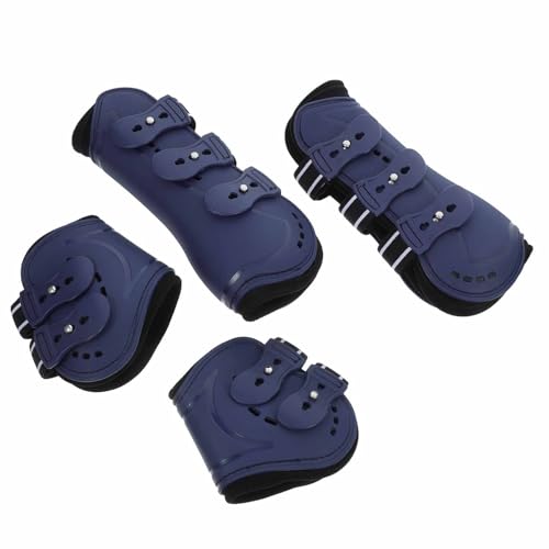Toddmomy 4 Stück Pferdebeinstiefel Pferdeleggings Beinschutzstiefel für Pferde Reitstiefel für Pferde Pferdestiefel vorne und hinten Pferdespange Schutzausrüstung für Pferde Pu von Toddmomy