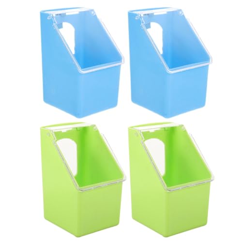 Toddmomy Vogelfütterungsbecher-schüssel-Set 4er-Pack Wachtelkäfig-futterspender-Abdeckung Für Taubenbedarf Und Heimvögel von Toddmomy