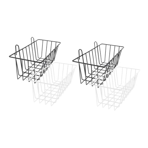 Toddmomy 4 Stück Teiliges Metall-Hasen-heuraufe mit Haken Robuster Futterhalter für Kaninchen Meerschweinchen Chinchilla und Frettchen Platzsparend Langlebig Weiß Schwarz von Toddmomy