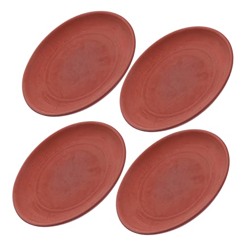 Toddmomy 4 Stück Untersetzer Robuste Keramik Pflanzenschalen mit Wasserauffangfunktion für Innen und Außenbereiche für Pflanzenpflege von Toddmomy
