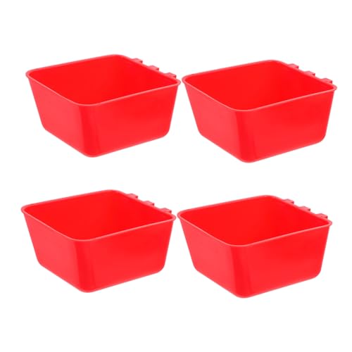 Toddmomy 4 Stück Vogelkäfig -fütterungsschale Hühnerwasserbecher Kaninchen Wasserbecher Hasenschalen Vogelhäuschen Für Haustiere Kiste Mit Futter Und Wassernapf Hühnerwasserschale Rot Sport von Toddmomy