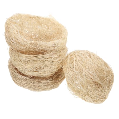Toddmomy 4stücke Dekorative Vogelnester Aus Dicker Jute Handgefertigte Nistplätze Für Vögel Für Käfige Und Garten-Dekoration Holzfarbe von Toddmomy