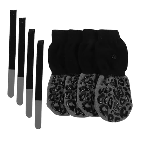 Toddmomy 4 Stück rutschfeste Hundesocken für Mittlere bis Große Hunde Rutsch Grip für Outdoor Böden Geräuschreduzierende Pfotenschutzsocken gegen Lecken und Kratzen Komfortabel und Leicht von Toddmomy