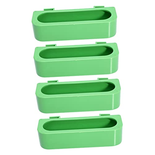 Toddmomy 4-Teilige Boxen Tauben trog Taubenzufuhr Futterhäuschen für Wildvögel Futterspender für Tauben vogelhaus Bird House Vogelfutternapf Futtertrog für Vögel Vogeltränke Plastik Green von Toddmomy