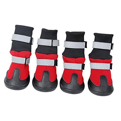 Toddmomy 4Stücke Hundeschuhe wasserdichte Und rutschfeste Pfotenschutz Für Winterboots Für Große Für Schnee Und Outdoor Aktivitäten von Toddmomy