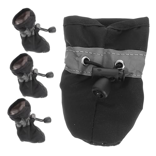 Toddmomy 4Stücke Katzenschuhe Atmungsaktive wasserdichte Hundestiefel für Kleine rutschfeste Pfotenschutzschuhe mit Reflektierenden Details für Sichere Nachtspaziergänge Toddmomy 4Stücke Katzenschuhe Atmungsaktive wasserdichte Hundestiefel für Kleine rutschfeste Pfotenschutzschuhe mit Reflektierenden Details für Sichere Nachtspaziergänge von Toddmomy