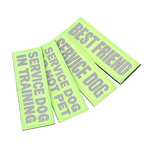Toddmomy 4Stücke Reflektierende Patches für Service Tragbares Hundezubehör mit Kreativem Design Wiederverwendbar für Spaß für Partys von Toddmomy