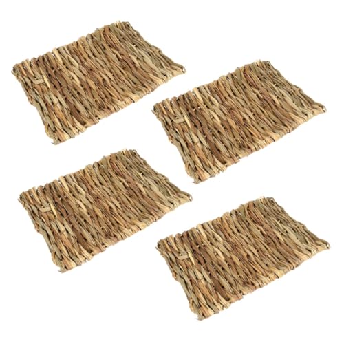 Toddmomy 4Stücke Teiliges Hamstergrasmatte Handgewebte Strohmatte für Kleine Haustiere Heu Atmungsaktive und Trockene Liegefläche für Hamster Meerschweinchen Toddmomy 4Stücke Teiliges Hamstergrasmatte Handgewebte Strohmatte für Kleine Haustiere Heu Atmungsaktive und Trockene Liegefläche für Hamster Meerschweinchen von Toddmomy