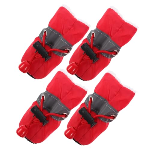 Toddmomy 4Stücke rutschfeste Hundeschuhe Für Draußen Bequeme Hundestiefel Mit Isolierender Innenseite Pfotenschutz Für Kleine Bis Mittelgroße von Toddmomy