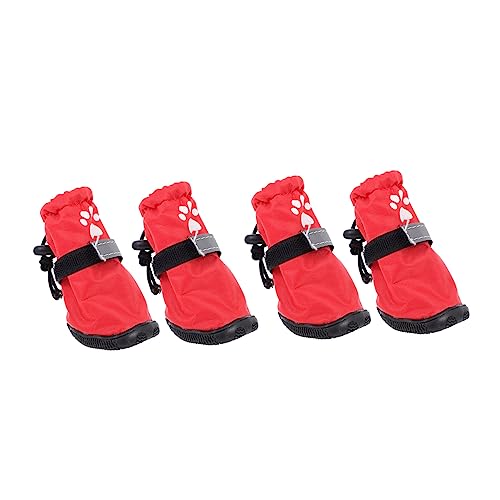 Toddmomy 4Stücke wasserdichte Hundeschuhe Aus Polyester rutschfeste Außenschuhe Für Kleine Und Mittelgroße Für Outdoor Aktivitäten von Toddmomy
