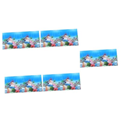 Toddmomy 5 Stück Aquarium Hintergrundpapier Aquarium Hintergrund Unterwasser Hintergrund Hintergrundaufkleber Aquarium Dekoration Papierklammer Meereswelt Wandaufkleber Aufkleber von Toddmomy