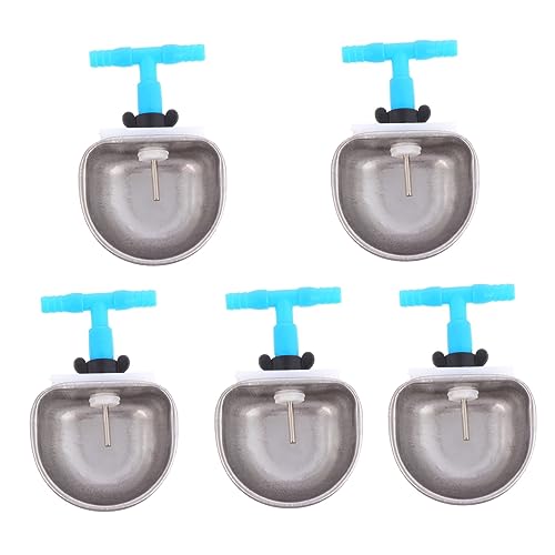 Toddmomy 5 Stück Kaninchen-Wasserbrunnen Kaninchenwasserflasche Schüssel Hasen wasserspender hasentrinkflaschen automatischer Wasserspender für Kaninchen Wasserzufuhr Rostfreier Stahl Blue von Toddmomy