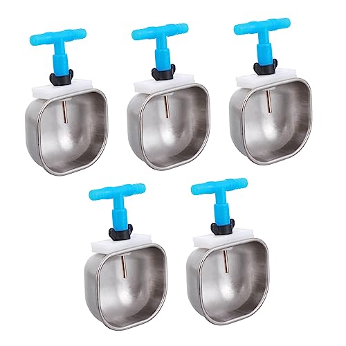 Toddmomy 5 Stück Kaninchentrinker für drinnen tragbar Geflügel Haustier mit Wasserschale hasentrinkflaschen trinkflasche Hasen Werkzeug Automatischer Wasserspender Rostfreier Stahl Silver von Toddmomy