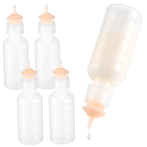 Toddmomy 5 Stück Leere PET-Flasche Kätzchen-Feeder Kätzchen mit der Flasche füttern Pflege von PET-Flaschen welpen fütterung Flasche Flaschen für Kätzchen Katzenflasche Kieselgel Weiß von Toddmomy