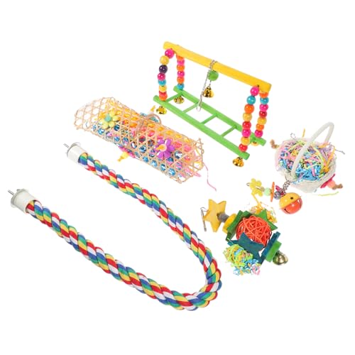 Toddmomy 5stücke Teiliges Papageien-kauspielzeug Sicheres Und Strapazierfähiges Spielzeug Für Vögel Hängendes Foraging-Spielzeug Für Wellensittiche Und Nymphensittiche Zur von Toddmomy