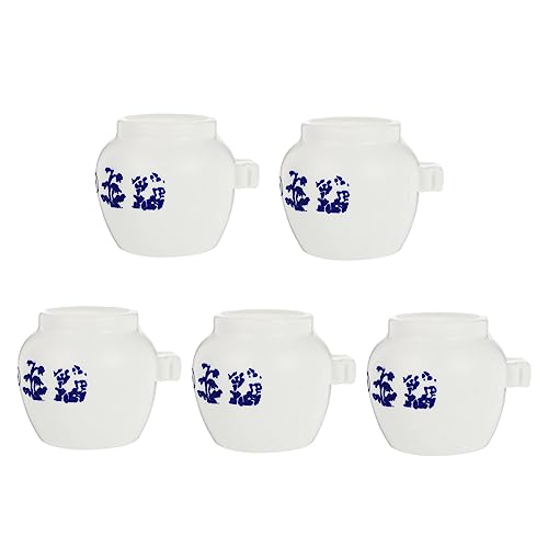 Toddmomy 5 Stück Speisebecher Groß Schüssel Papageienfutterschale Rostfrei Futternapf Für Papageien Vögel Schalenbecher Vogelfütterungsbecher Papageienzubehör Essen Halter Plastik Weiß von Toddmomy
