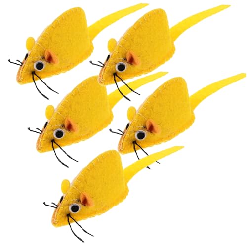 Toddmomy 5stücke Teiliges Interaktives Katzenspielzeug Weichem Canvas Niedliche Mäuse Für Katzen Die Natürliche Instinkte Anregen Langlebig Und Wiederverwendbar Für Stundenlangen von Toddmomy
