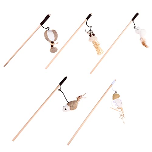 Toddmomy 5 Stück Teiliges Katzenspielzeug Set aus Natürlichem Leinen mit Federn Interaktives Katzenangel für Kätzchen Fördert Bewegung und Spielspaß zur Beschäftigung und Stressabbau Toddmomy 5 Stück Teiliges Katzenspielzeug Set aus Natürlichem Leinen mit Federn Interaktives Katzenangel für Kätzchen Fördert Bewegung und Spielspaß zur Beschäftigung und Stressabbau von Toddmomy