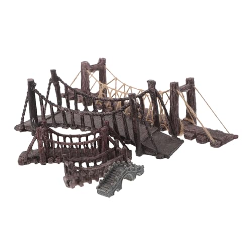 Toddmomy 5 Stück Teiliges Miniatur Brücken Aquarium Landschaftsornamente Fischbecken Dekoration Holz Hängebrücken Micro Landschaftsfiguren für Terrarium Zen Garten Zubehör von Toddmomy