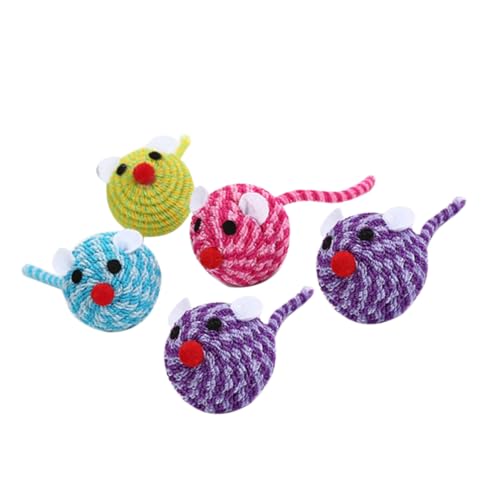 Toddmomy Lustiges Katzenspielzeug 5 Stück Katzenmäuse-Spielzeug Interaktives Katzenspielzeug Bunt Und Leicht Aus Schnurkunststoff Für Haustiere Zufällige Farbe Toddmomy Lustiges Katzenspielzeug 5 Stück Katzenmäuse-Spielzeug Interaktives Katzenspielzeug Bunt Und Leicht Aus Schnurkunststoff Für Haustiere Zufällige Farbe von Toddmomy