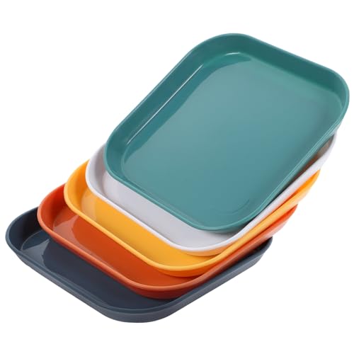 Toddmomy 5Stücke Flache Katzenschüsseln Ergonomische Futterschalen Für Katzen Und Kleine Haustiere rutschfest Für Trockenfutter Farbenfrohes Design Zu Reinigen von Toddmomy