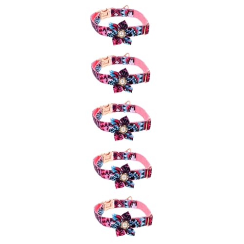 Toddmomy 5St Haustierhalsband catchring hochzeitslaken die freeses Easy putz Liberty Perlenkette Hundehalsbänder für Welpen Halsband für Katzen Katzenhalsband Kätzchen Kanton Nylon Violett von Toddmomy