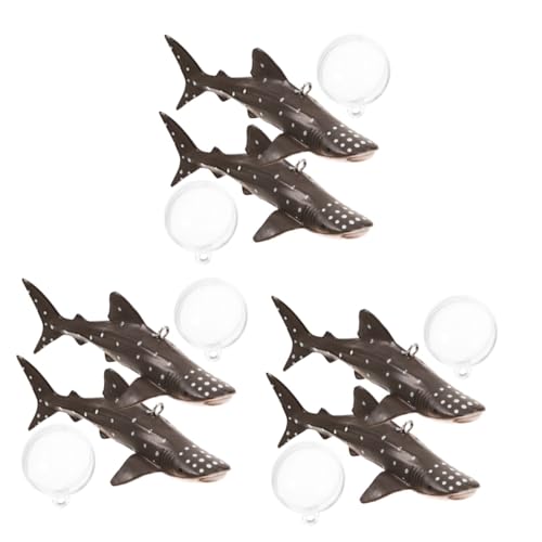 Toddmomy 6 Sätze Aquarium Dekoration aquaristik zubehör Aquarium Zubehör Dekorationen für Aquarien schwimmendes Aquarium schmücken Schwimmende Hai-Dekoration für Aquarien Mini Ornamente PVC von Toddmomy