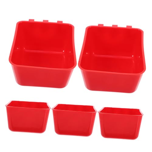 Toddmomy 6 Stück Hängende Futter und Wassernäpfe für Käfige aus Robustem Pe für Vögel Hühner und Kaninchen Einfache Langlebig und Vielseitig Einsetzbar von Toddmomy