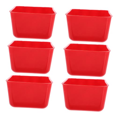 Toddmomy 6 Stück Hängende Futter und Wasserschalen für Vogelkäfige Teiliges für Vögel Hühner und Kaninchen Sicher und Installieren für Fütterung im Käfig Rot Toddmomy 6 Stück Hängende Futter und Wasserschalen für Vogelkäfige Teiliges für Vögel Hühner und Kaninchen Sicher und Installieren für Fütterung im Käfig Rot von Toddmomy
